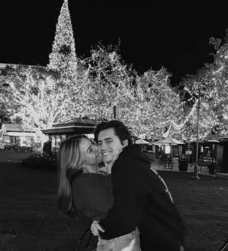 Mackenzie with her boyfriend Isaak Presley during Christmas celebration
